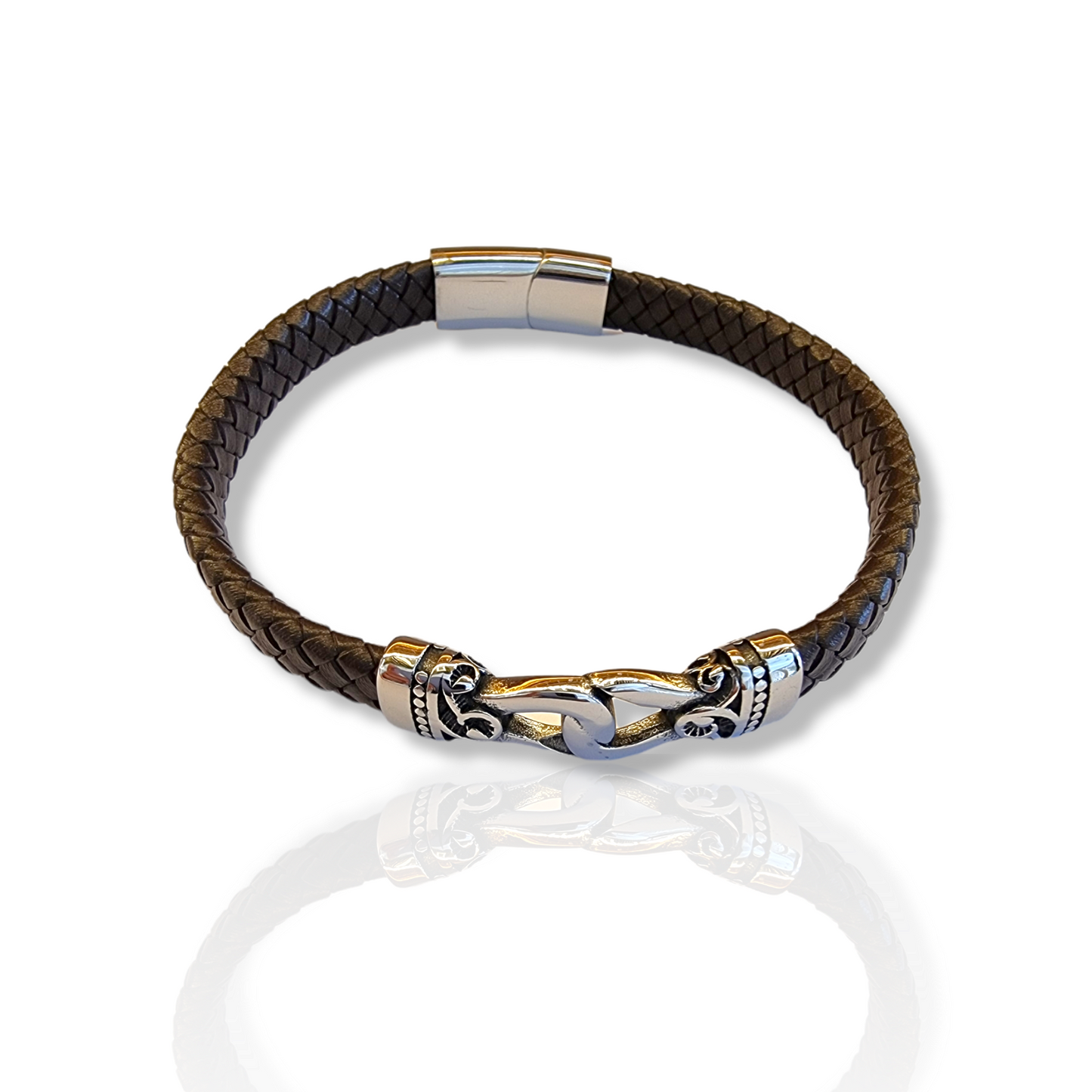 Leather Bracelet #68 (Brown)
