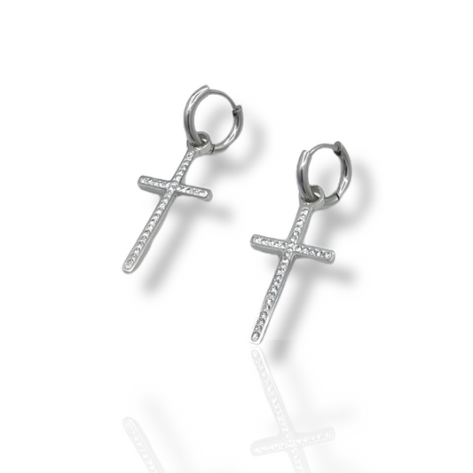 Cruz Earrings  (Silver)