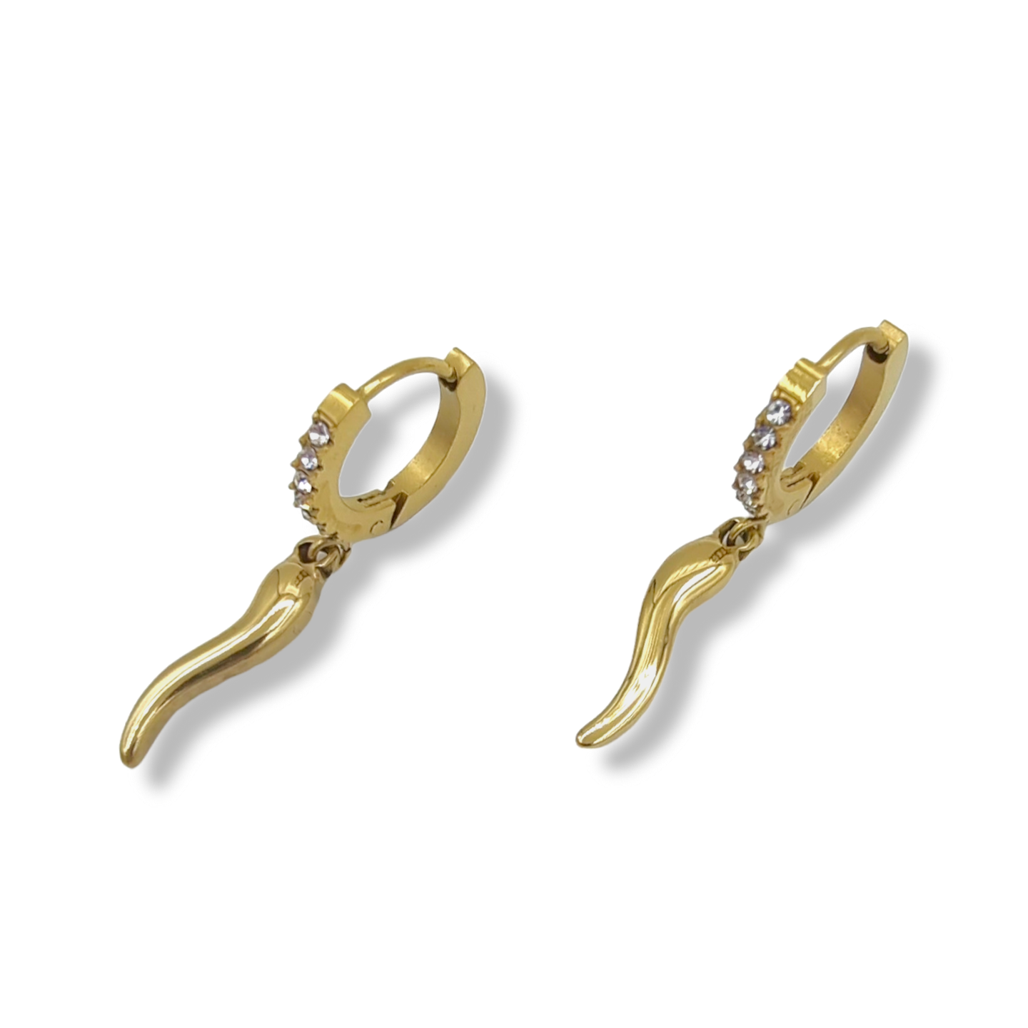 Chili Hoop Earrings (Gold)